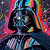 Colorful Darth Vader Paint By Numbers