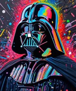 Colorful Darth Vader Paint By Numbers