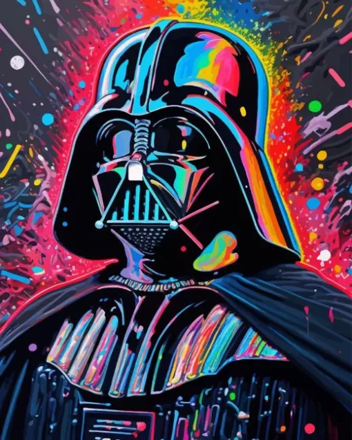 Colorful Darth Vader Paint By Numbers