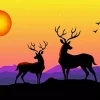 Deer Landscape Paint By Numbers