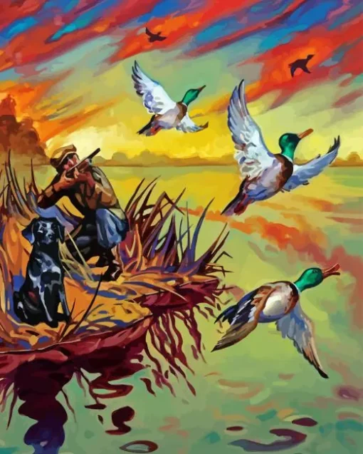 Duck Hunting Paint By Numbers