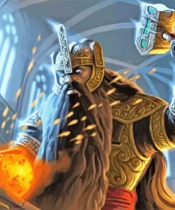 Dwarf With Helmet Paint By Numbers