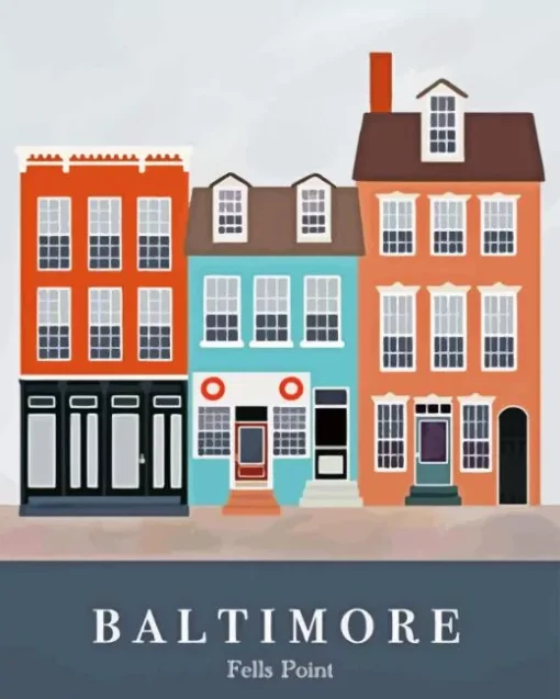 Fells Point Baltimore Paint By Numbers