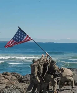 Flag Iwo Jima Paint By Numbers