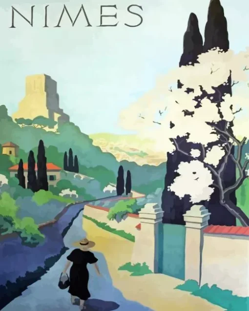 France Nimes Poster Paint By Numbers