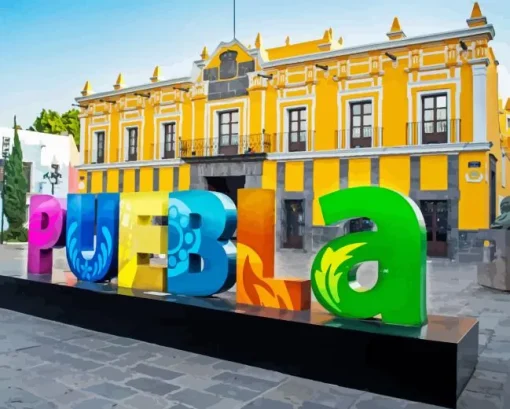 Colorful Puebla Paint By Numbers