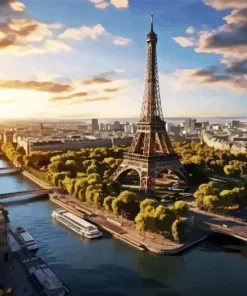 Seine Eiffel Paint By Numbers