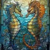 Glass Seahorse Paint By Numbers