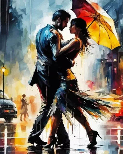 Tango In Rain Paint By Numbers