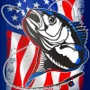 Flag Bass Fish Paint By Numbers