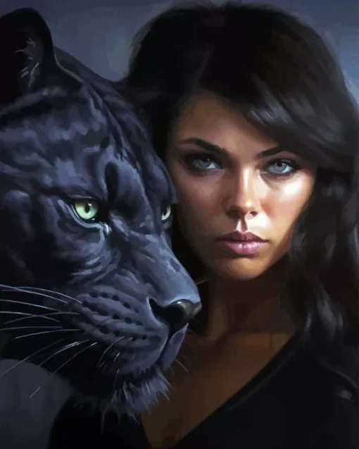 Women With Panther Paint By Numbers