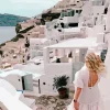 Blonde Girl In Santorini Paint By Numbers