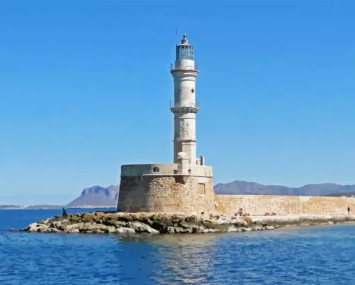 Chania Lighthouse Paint By Numbers