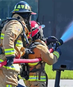 Fighting Fire Paint By Numbers