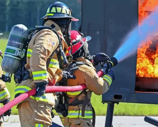 Fighting Fire Paint By Numbers