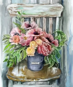 Vase On Chair Paint By Numbers