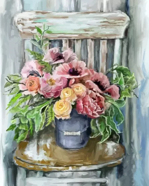 Vase On Chair Paint By Numbers