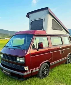 Red VW T3 Westfalia Paint By Numbers