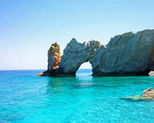 Skiathos Greece Paint By Numbers