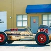 Vintage Race Car Paint By Numbers