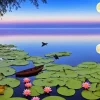 Boat And Lilies Paint By Numbers
