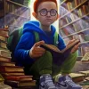 Boy Reading Book Paint By Numbers