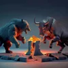 Bull Bear Paint By Numbers
