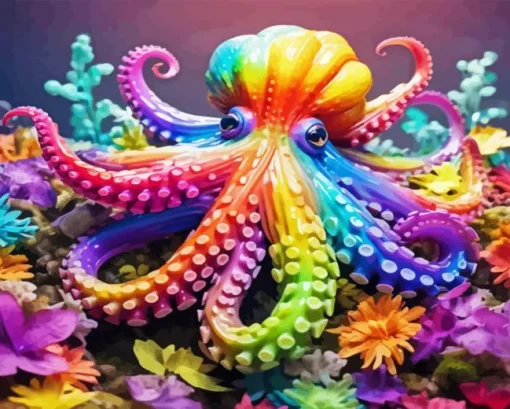 Colorful Octopus Paint By Numbers