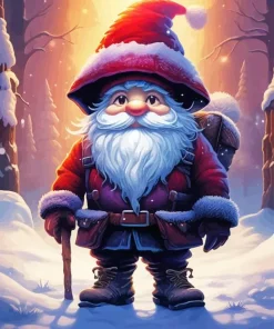 Cute Christmas Dwarf Paint By Numbers