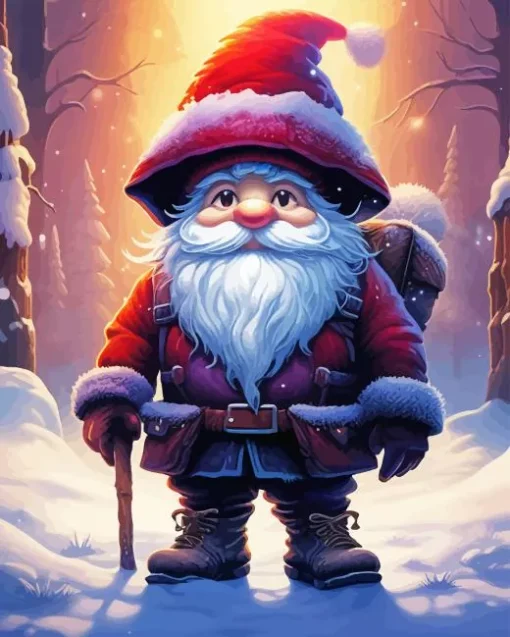 Cute Christmas Dwarf Paint By Numbers