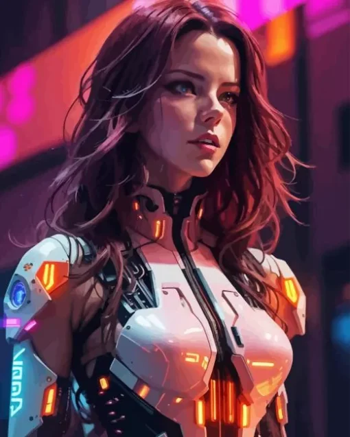 Cyber Girl Paint By Numbers