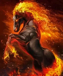 Amazing Devil Horse Paint By Numbers