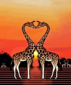 Giraffe Romance Paint By Numbers