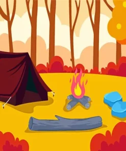 Tent Camping Paint By Numbers