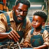 Mecanic Black Father Paint By Numbers