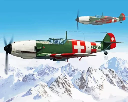 Messerschmitt Bf 109 Fighter Paint By Numbers