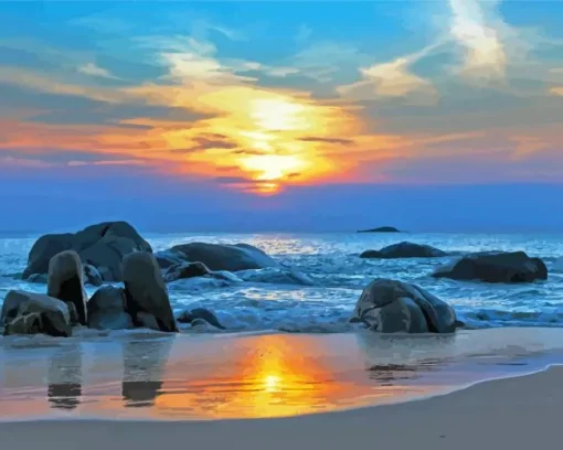 Strand Und Wellen Paint By Numbers