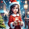 Christmas Girl Paint By Numbers