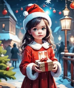 Christmas Girl Paint By Numbers