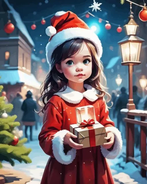 Christmas Girl Paint By Numbers