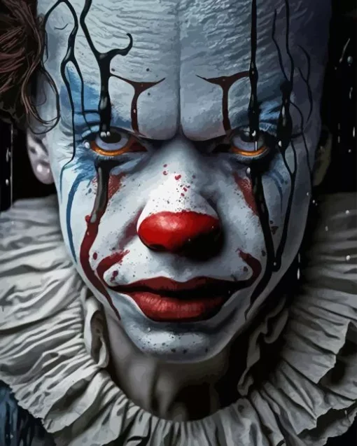 Sad Crying Clown Paint By Numbers