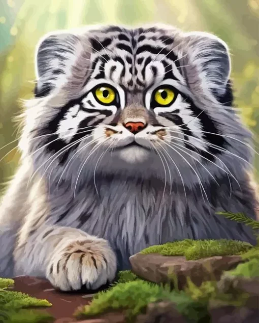 Cute Pallas Cat Paint By Numbers