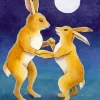 Cute Dancing Rabbits Paint By Numbers