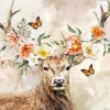 Antlers And Butterflies Paint By Numbers