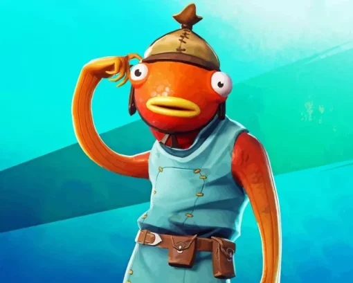 Cool Fortnite Fishy Paint By Numbers