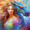 Girl And Dragon Paint By Numbers