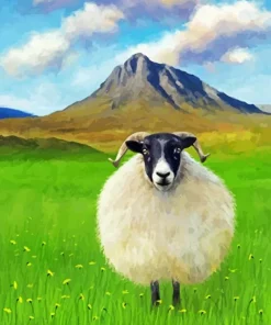 Black Faced Sheep Paint By Numbers