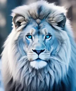 Blue Eyes Lion Paint By Numbers
