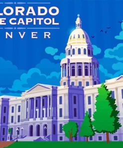 Colorado State Capitol Paint By Numbers