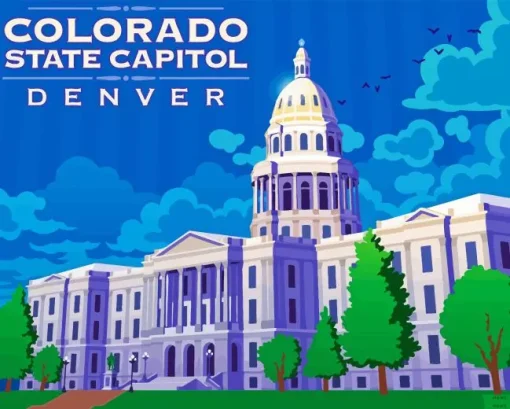 Colorado State Capitol Paint By Numbers